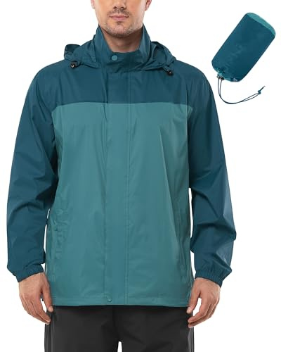 Outdoor Ventures Men's Waterproof Jackets Lightweight Windproof Raincoat