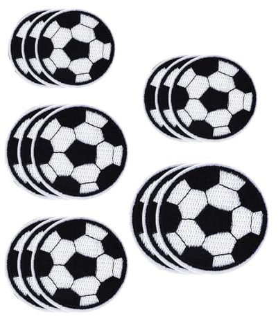 GNHG 15 Stück Fußball-Stickpatches, Fußball-Sticker-Patches für Kleidung, waschbar und wiederverwendbar für Jeans, Jacken, Taschen