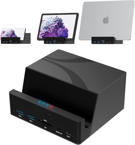 SABRENT USB-C Universal Laptop Docking Station Dual Monitor, Displaylink 4K@60Hz, 2x HDMI, 2x DP, Laptop Dock, 120W PD Charging, 10Gbps USB-C and USB-A Data Ports, 1Gbps Ethernet, (DS-UICA)