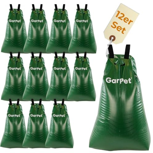 12er Set Baum Bewässerungssack für Bäume Bewässerung Wassersack Urlaubsbewässerung Baumbewässerungssäcke Langzeit Bewässerungssystem Baumbewässerungsbeutel 12 x 75 L