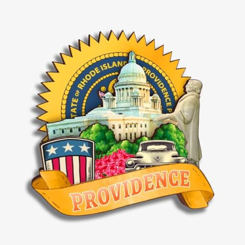 Providence Kühlschrankmagnet aus Holz, Motiv: Rhode Island, USA, Amerika, niedlich, 3D, Stadt, Reise, Souvenirs, Basteln, handgefertigt, Kühlschrankaufkleber, Zuhause, Whiteboard, Dekoration,