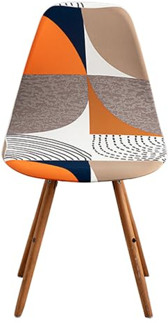 Meigeh Fundas para Sillas de Comedor Fundas para Sillas Escandinavas Cubre Silla Escandinava Fundas para Sillas de Forma Curva elásticas 6 Piezas Colorido