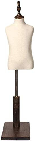 Schaufensterpuppe, Kindertorso, Körpermodell, Schaufensterpuppe, Kleiderpuppe, 2 Jahre alt, Kleiderständer, höhenverstellbar, 2 Ausführungen (Farbe: A) (A)