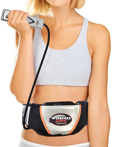 BJDQHKJ Electric Fitness Slimming Massager Waist Trimmer Belt Waist Abdominal Belly Vibro Shape Vibrating Heating Waist Belt for Weight Loss Fat Burning Belt