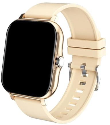AsrMyjcx Smart Watch Smartwatch Ampio Display da 1,83 Pollici Promemoria Messaggio Touch Screen a Colori IP68 Orologio Fitness Regalo Impermeabile, Oro
