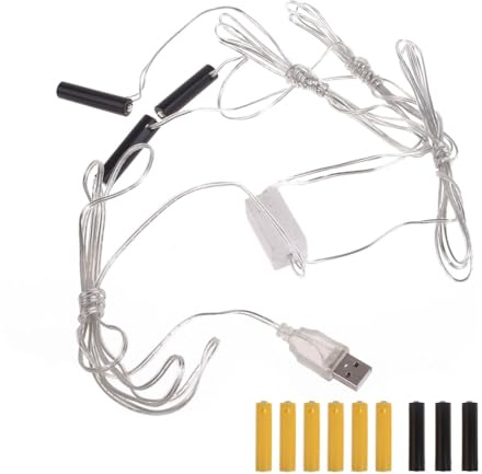 NRVTRE Éliminateur de Piles LR14/AA/AAA 4.5V et 3V, Accessoire de transformateur pour Bougies électroniques, Jouets et lumières électriques (AAA, 3)