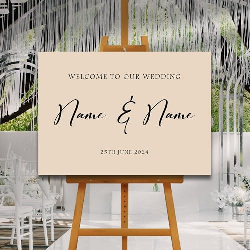 Muted Elegant Welcome Wedding Sign, Custom Colours, A1, A2, A3 or A4, Printed Sign, Minimalist Wedding Welcome Sign, Modern Calligraphy Sign
