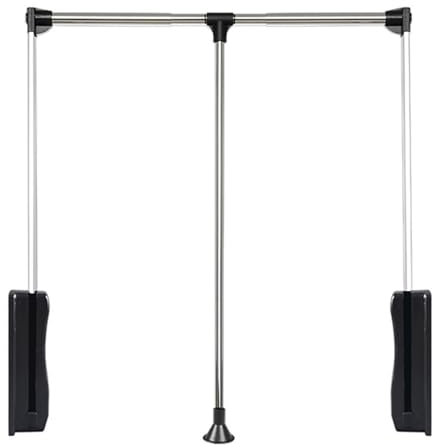 YCOVSFP Pull-Down-Garderobenstange, Hebe-Garderobenstange, Garderoben-Hebelagerregal, Puffer-Kleidungsorganisator Mit Einstellbarer Breite, Platzsparend, Tragfähigkeit 20 Kg(510-660mm)