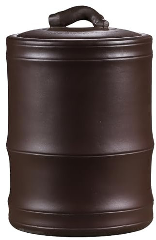 Ceramic Rice Cylinder With Lid Large Capacity Storage Rice Container 25kg Sealed Grain Dispenser Chinese Design Rice Bucket Household Large Rice Jar Storage Tank For Soybeans Corn Flour Oatmeal(A,Capa