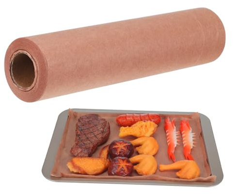 Alipis Non-Stick Parchment Paper Pink Butcher Paper Kraft Oil-Resistant and Easy to Wrap for Wrapping Meats and Creating Food Pouches for Smoking and Grilling