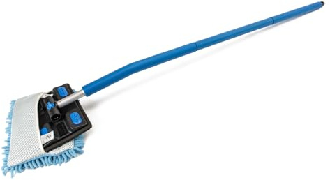 Mitt on a Stick PRO+ | Extendable Car Wash Brush, Mop, Mitt, Sponge | Blue w/ Noodle & Mesh Cover