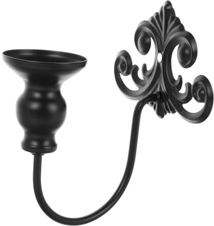 Didiseaon Portacandele Da Parete in Ferro Robusto, Applique Per Candele Design Semplice e Bordo Rialzato, Supporto Stabile Per Decorazione Casa Soggiorno e Sala Da Pranzo