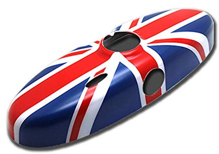British Style Interior Rearview Mirror Cover Cap Custom fit PVC Trims for Mini Cooper R55 R56 R57 R60 R61 2007-2013(Union Jack)