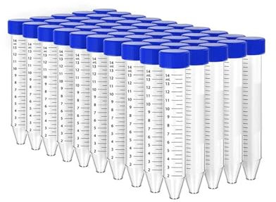 MENGKE 15ml Transparent Screw Cap Centrifuge Tubes With Scale Free-standing Centrifuge Tube Laboratory Vial Container(15ml 25PCS)