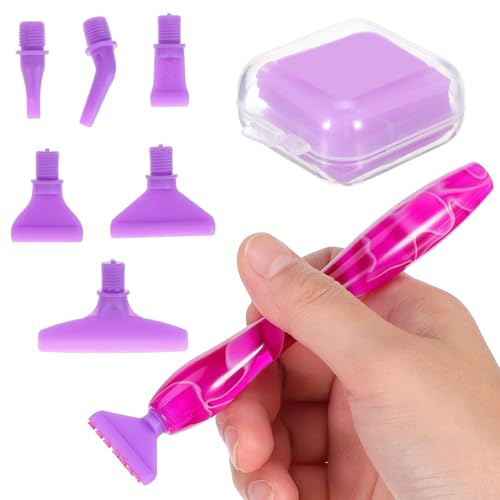 ADOCARN Pennarelli per Pittura Diamante in Plastica Resistente con Punte Vite Sostituibili e Cera per Arte del Diamante Strumenti Versatili per Creare Gioielli e Decorazioni Te