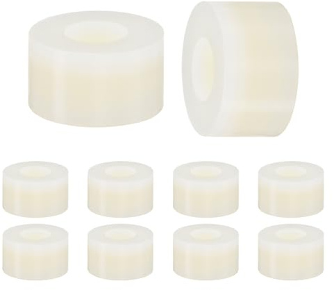 M METERXITY 100 Rondelles En Nylon Rondelles En Plastique Rondes Blanc | Espaceurs Non Filetés, 3.2mm DI 7mm DE 4mm Longueur, Pour Vis/Boulons M3, Prises