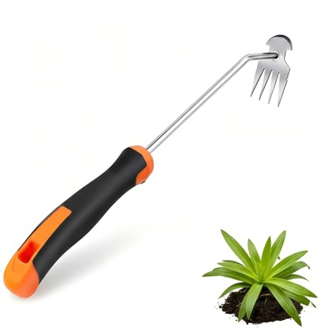 Weed Puller Tool, portable garden tool, Four-Tined Weeding Tool, Uprooting Weeding Tools, Crevice Weeder, Backyard Farming Weeding ，Weeding Equipment for Outdoor Camping ，Weed Removal Tool (style1)