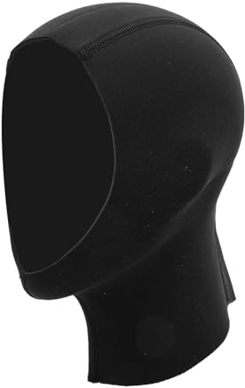 Julihai Neoprene Diving Hood, Black Thermal Hood for Snorkeling and Surfing with Ear Protection, 3mm Thickness for Men, Women and Kids (S M)