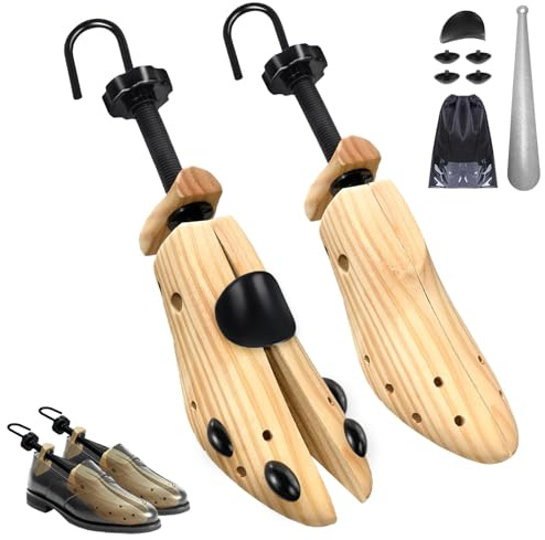 UHIAGREE Shoe Stretcher, 4-Way Shoe Expander Widener Shoe Tree Extender for Women and Men (L (for Men's Size Uk 8-11.5))