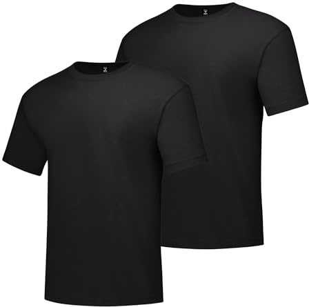 Hanes Size Men's Beefy Short Sleeve Tee Value Pack (2-Pack), Black, X-Large/Tall
