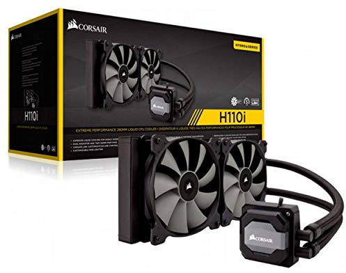 Corsair CW-9060026-WW Hydro Series H110i 280 mm Extreme Performance All-In-One Liquid CPU Cooler - Black