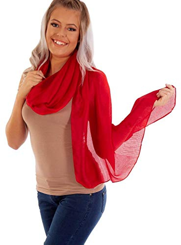 DOLCE ABBRACCIO PPIMA DONNA Damen Schal & Stola Seidenoptik 190 × 85 cm | Edle Seidenoptik mit feiner Leinenstruktur | weich fließendes Material | Eleganter Schal & festliche Stola | 100% Polyester