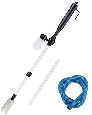 IREENUO Electric Aquarium Gravel Cleaner, Battery Vacuum Cleaner Water Filter Washer Siphon for Fish Tank with 3 Pcs Filter Bags (Cleaner)