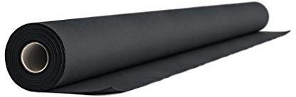 AROBA 1x Airlaid Tischdeckenrolle (Schwarz, 0,8 m x 24 m) - Stoffähnliche Tischdecke- Hochwertige Tischtuchrolle für Hotel Catering Geburtstag Restaurants Kommunion Taufe