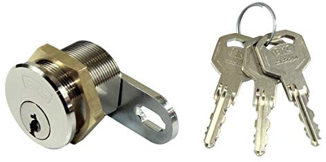 BKS Helius WS42 Hebelzylinder/Möbelschloss/Schrankschloss incl. Bohrschutz und Pickingschutz, Gewindedurchmesser M28, Gewindelänge 26mm