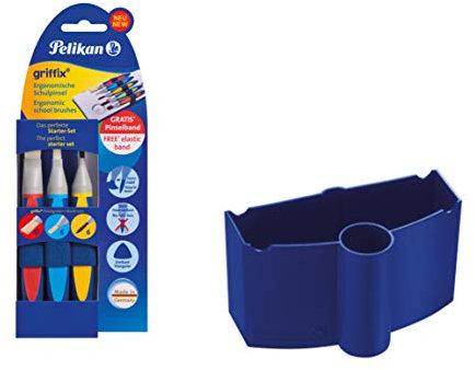 Pelikan Wasserbox 808246 Deckfarbkasten Schul-Standard (Wasserbox + Pinsel-Set 3tlg.)