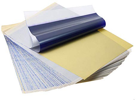 Mintice 100 Blatt Tattoo Carbon Transferpapier Pauspapier Kopierer Thermal Kohlepapier Matritzenpapier Schablone Körper Kopieren Verfolgung zu Haut A4 Papier 4 Schichten Kunst Größe