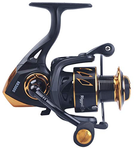 Rigged and Ready RR3000 Spin Fishing Reel, 4+1 Bearing + Spare Spool + Bag