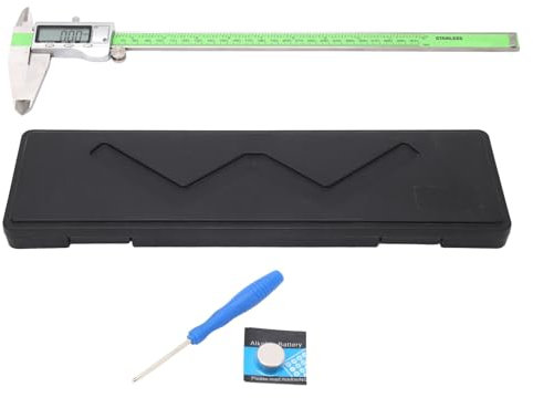 Fafeicy 300mm Digital Messschieber, hochfestes elektronisches Lineal aus Edelstahl, Genauigkeit 0,01 mm, mit LED-Display, für DIY-Messungen, das mm/Zoll-Messsystem (300mm)