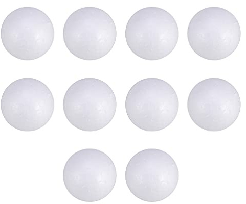 YARNOW DIY Styroporkugeln 100 Stück 6Cm Weiße Schaumstoffbälle Zum Basteln Bemalen Und Dekorieren Für Weihnachtsdeko Hochzeit Festival Kreative Handwerksprojekte