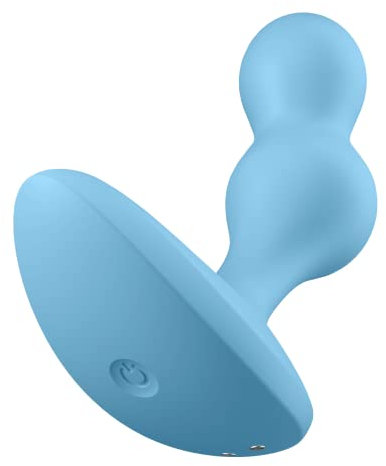 Satisfyer Deep Diver Connect App Tapón anal Bluetooth | Con control por app | Silicona | Impermeable (IPX7) | Masaje prostático para hombres y mujeres | Pequeño y discreto | Color: Azul