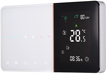 Matybobe Thermostat intelligent WiFi programmable 5+1+1 Voice APP Control Backlight LCD Electric Heating Contrôleur de température compatible avec Amazon Echo Google Home 16A 95-240V