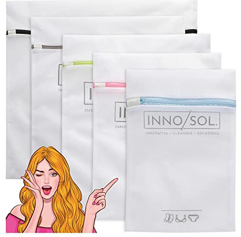 Innosol XL Wäschesäcke Set, 5 Wäschebeutel in verschiedenen Größen für die Waschmaschine, Wäschenetz, Wäschesack, Wäschetasche für Schuhe, Kleidung, Bettzeug - Laundry Bags Set