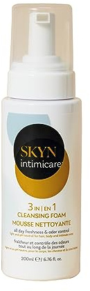 SKYN Intimicare: 3-in-1 Intimreiniger (200 ml) für Männer und Frauen für Haare, Körper und Intimbereich/Hydratation, Geruchskontrolle, ausgewogener pH-Wert. Dermatologisch getestet