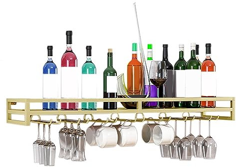 Weinglashalter Wand, Metall-Eisen-Weinglas-Halter 60/80/100CM Weinflaschenhalter Robust Und Langlebig Für Bar Küche Zuhause, Leicht Zu Montieren Glashalter Weinglas Halterung