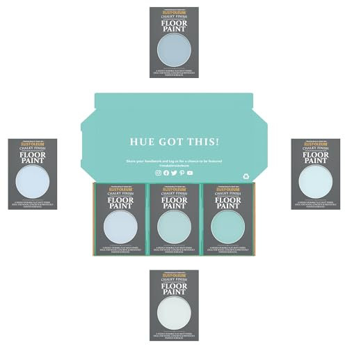 Rust-Oleum Chalky Floor Paint in Matt Finish - Soft Blues Tester Box