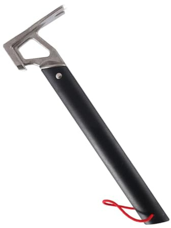 BESTonZON Gemahlener Streitkolben Zelthammer aus Stahl Outdoor-Zelt hammer mit holzgriff survival werkzeug Campingzubehör Kupferhammer Pfahlentfernungshammer rahmen