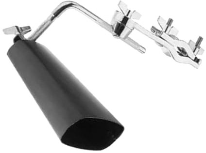 Generic Kuhglocke mit Handclip, Robuste Percussion Kuhglocke Aus Metall, Kuhglockenhalter, Trommel Percussion Zubehör, 6 Zoll