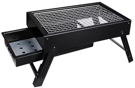 Poele Camping Pliable, Poêle À Bois Pas Cher, Grille en Acier Laminé À Froid, Barbecue Pliable pour L'extérieur pour Les Pique-niques Les Randonnées Les Voyages(35 * 22 * 30cm)