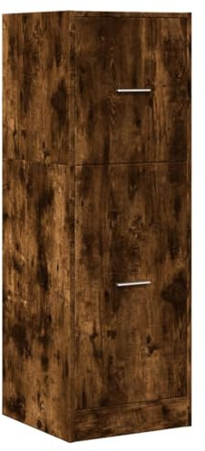 vidaXL Apoteksskåp rökfärgad ek 40x41x118 cm konstruerat trä