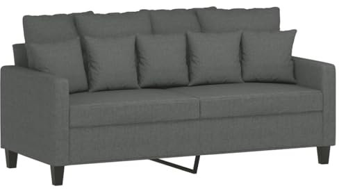 Gecheer Sofa 2-Sitzer Polstersofa Schlafsofa Loungesofa Bettsofa Gästesofa Modern Couch 2er Sitzsofa Polstermöbel für Wohnzimmer/Schlafzimmer/Gästezimmer,Dunkelgrau 140 cm Stoff