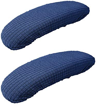 Pleayietoopiatiey Fundas elásticas para reposabrazos de silla de oficina, codo, protector de reposabrazos, color azul