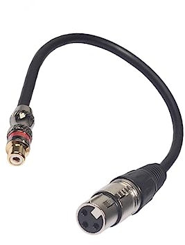 SECFOU 0.3m Rca Female to Xlr Female Converter Adapter Cable for Speaker Amplifier Audio Connect Cable