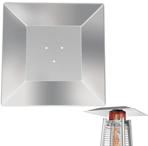 Réflecteur de chauffage de patio - Pièces de rechange pour chauffage de terrasse 4 côtés avec 3 trous prédéfinis | Couverture universelle pour réchauffeur de terrasse durable pour RIS