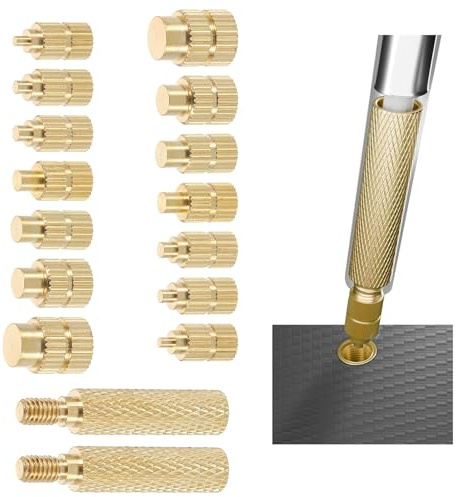 Punta de Soldador,16 PCS De Latón Tuerca De Inserción Herramienta de Prensado Accesorios de Impresión 3D y Repuesto Soldador Universal Insertos Roscados para Impresoras 3D de Plástico