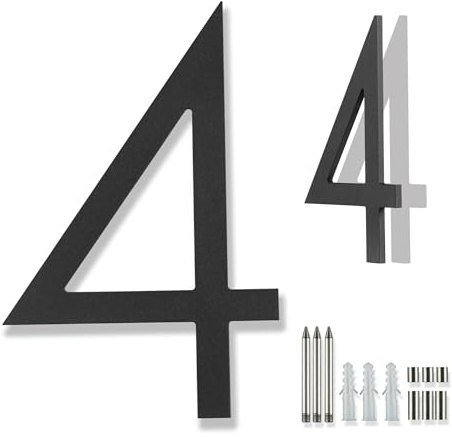 20cm moderna husnummer svart 4
